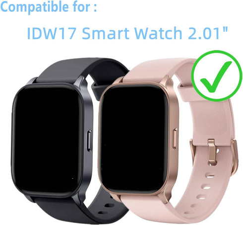 Screen Protector Compatible for TOOBUR Smart Watch 2.01 (6 Pack) Full Coverage Clear TPU Soft Film, For IDW17 Smartwatch Protective Film...