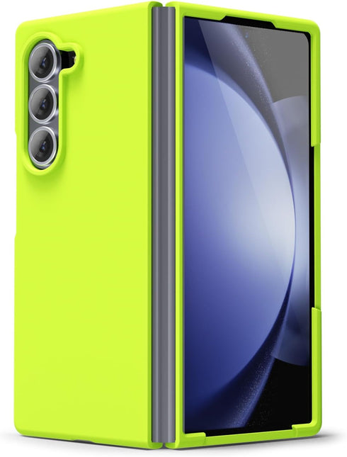 oakxco for Samsung Galaxy Z Fold 6 Phone Case Liquid Silicone, Neon Bright Solid Color, Thin Slim Soft Rubber Gel Matte TPU Plain Simple Cover for...