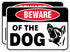 2PC Beware of Dog Sign, 10 x 7 Inches - Aluminum - Beware of Dog Signs for Fence Door Gate Outdoor...