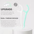 Floss Pick Dispenser with 40 Count Double Thread Flossers and 2 Boxes of Replacement Cores, Cleaning Teeth More Deeply, Sealed Storage (Green)...