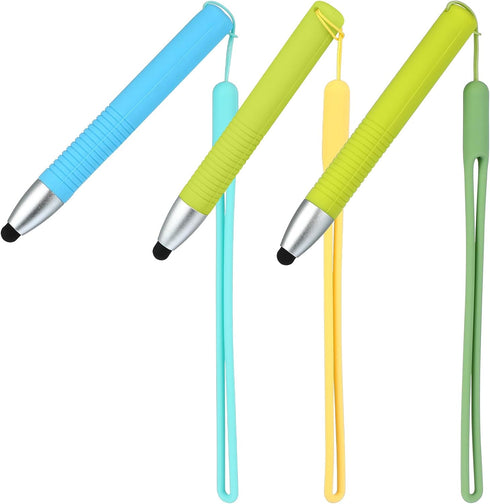 Kid-Friendly Pens for Touch Screens:Touch Screens Pen Stylus Silicone Anti-Slip Tablet Stylus Compatible with All Touch Screens,3 pcs Stylus + 3 p...