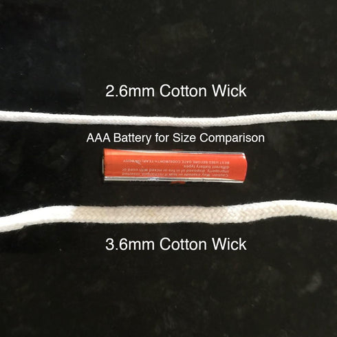 USA Firefly Brand - 5 Feet of 2.6mm Braided Eco Cotton Replacement Wick for Oil Lamps and Candles for Round Wick Holders...