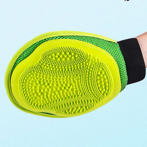 Pet Bath Dual Use Brush Double Side Hair Removing Rubber Pet Grooming Brush Pet Grooming Gloves Silicone Massage Hair Remover Cleaning Brush Glove...