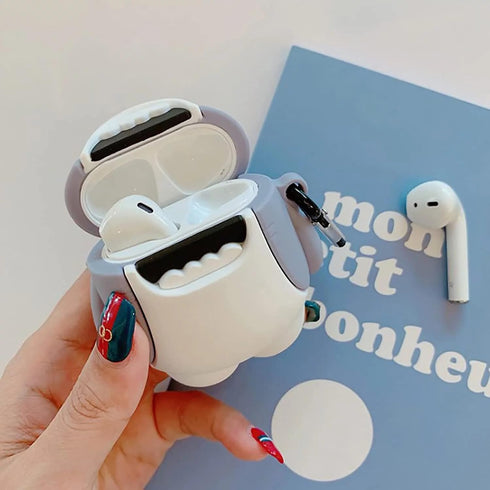 Cute Shark Case for Airpod 2nd 1st Generation Case, Funny 3D Cartoon Kawaii Cool Airpods Cases Cover Skin with Cleaning Kit & Keychain for Apple A...