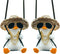 2PCS Cool Swing Duck Car Pendant Swing Duck Car Hanging Ornament Decoration Interior Rearview Mirror Accessories (Style F)...