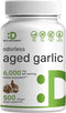DEAL SUPPLEMENT Odorless Aged Garlic Pills, 6,000mg Per Serving, 500 Softgels – 24:1 Garlic Oil Extract – Fresh Allium Sativum Bulb Source – Heart...