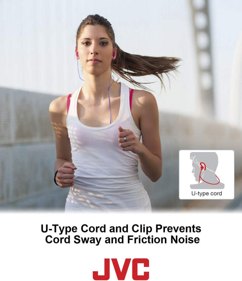 JVC HAECX20B Sports Clip Inner Ear Headphones, Black......