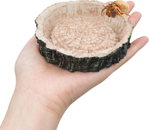 3 Pack Reptile Water Dish Food Bowls, Hermit Crab Food Dish, Bearded Dragon Water Bowl, Suitable for Hermit Crab Bearded Dragon Lizard Gecko Torto...