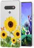 Clear Slim Designed for LG K51 Case, for LG Q51 Case,Shock-Absorption Floral Flexible Soft TPU Rubber Protective Cover for LG K51 (Sunflower)...
