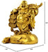 Fengshui Statue Buddha Brass Statues Laughing Buddha Carrying Bag God of Wealth Figurines Buddha Statues Home Decor Housewarming Congratulatory Gi...