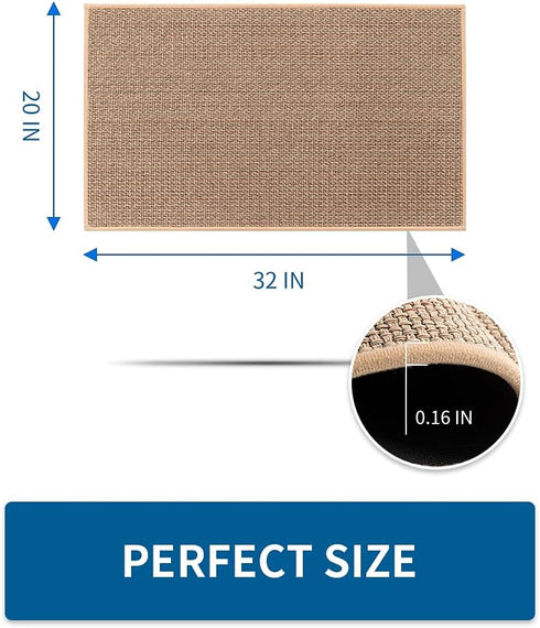 Kitchen Rugs and Mats Non Skid Washable, Absorbent Runner Rugs for Kitchen, Front of Sink, Kitchen Mats for Floor (Beige, 20"x32")...