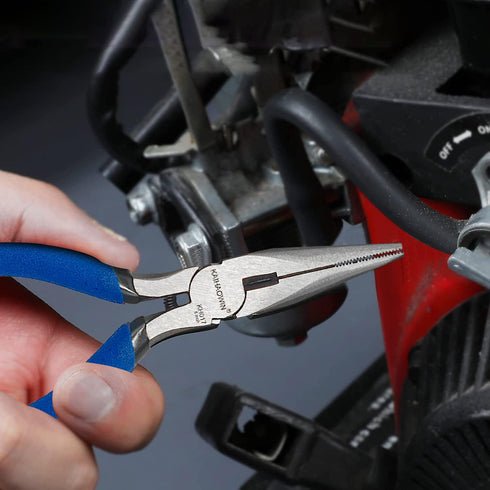 Mini Needle Nose Pliers 5"-5 Pack KAIHAOWIN Small Long Nose Pliers with Wire Cutters, Spring Loaded Thin Needle Nose Pliers, Precision Pliers Set ...
