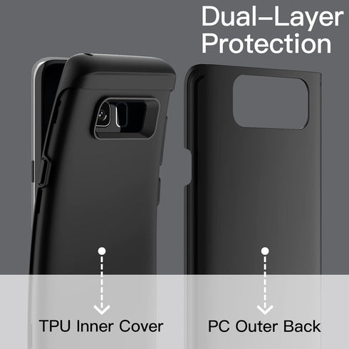 JETech Shockproof Case for Samsung Galaxy S8, Dual Layer Protective Phone Cover with Shock-Absorption (Black)...