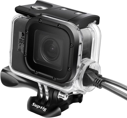 Suptig Replacement Waterproof Case Protective Housing Compatible for GoPro Hero 7 Black Hero 5 Gopro Hero 6 for Underwater Charge Use Water Resist...