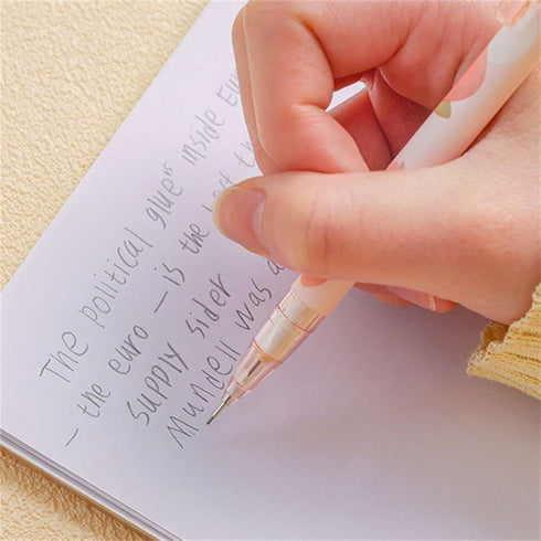 1Pc Pink Mechanical Pencil 0.5mm Pencil Refill Automatic Pencils Cute Peach Press Automatic Mechanical Pencil Stationery School Office Supplies Of...