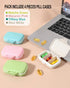 4 PC Pill Case 3 Removable Compartments Pill Box BPA-free,day pill organizer/3 times a day/AM-PM Travel Pill Organizer for Pocket or Purse storage...