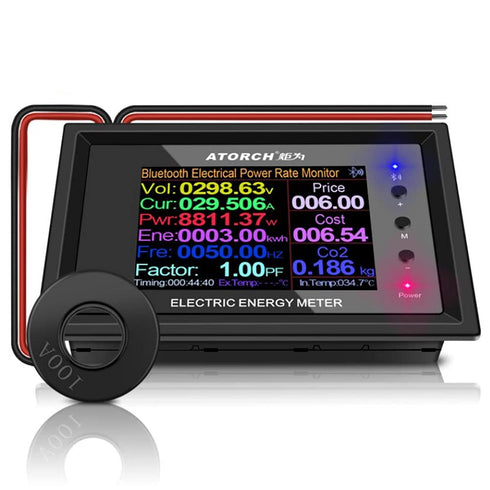 AT24C 100A 2.4 inch Digital Multimeter Voltmeter Meters Indicator AC Voltmeter and Auto-Fast Accurately Measures Power Energy Ammeter Current Amps...