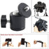EXMAX 360 Degree Aluminum Alloy Body Rotating Swivel Mini Tripod Ball Head with 1/4" Screw Thread Base Mount for Lighter DSLR Camera Camcorder LED...