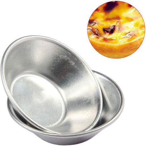 10 Pack Mini Egg Tart Tins Molds Tiny Pie Muffin Cupcake Pans NonStick Bakeware Kitchen Baking Tool Silver...