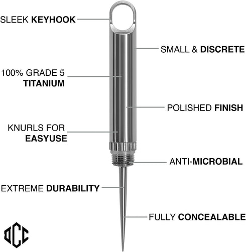 DAILYCARRYCO. TiPick Titanium Toothpick Holder - Portable Metal Travel Toothpick - Reusable EDC Micro Toothpick - Compact & Convenient, On-the-Go ...