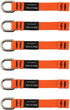 Ergodyne Squids 3700 Web Tool Tail Attachments, 6-Pack, 2 Pounds, Medium Length|4.5,Orange...