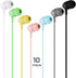 Kids Earbud Headphones Bulk 10 Pack Multi Colors for School Classroom Students Teens Children Gift and Adult......