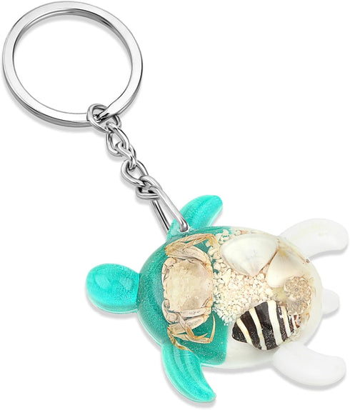 Sea Turtle Keychain, Metal Turtle Keychain Charms For Bag Purse Handbag Sea Turtle Backpack Keychain Gifts for Women...