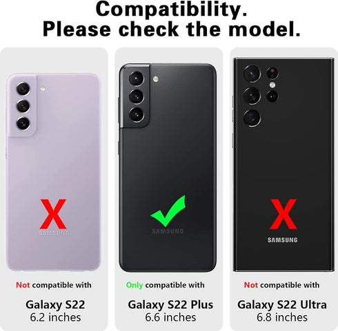 for Samsung Galaxy S22+Plus Case Waterproof,S22+Plus Case with Built-in Screen Protector,Full Body Shockproof Heavy Duty Protective Case for Samsu...