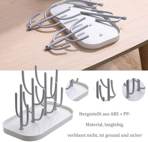 Baby Essentials,Bottle Drying Rack,Baby Bottle Drying Rack,Drying Rack for Kitchen Counter,Detachable Bottle Dryer Holder with Base.for Nipples,Cu...