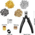 Bead Crimping Pliers and Tube Crimp Beads, lyfLux 1000 Pieces Jewelry Crimp Beads with Jewelry Bead Crimping Pliers for Jewelry Beading Making Sup...