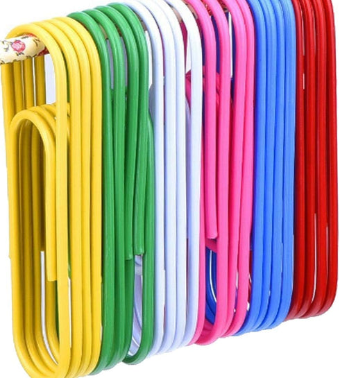 Drema 4-Inch Large Paper Clips,30pcs Jumbo Paper Clips Vinyl Coated Giant Paper Clips for Files(10CM Multicolor)...