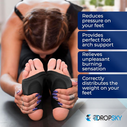 Arch Support, Flat Feet Arch Support Women and Men- Plantar Fasciitis Support Brace, Compression Arch Supports- Foot Arch Support for Flat Feet an...