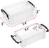 BTSKY 6 Pack Small Clear Plastic Storage Box with Lid Mini Sewing Box Organizer with Black Latch Stackable Craft Storage Containers Small Organize...