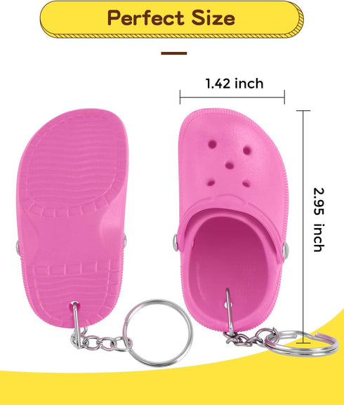 2PACK Cute Shoe Keychains for Women Men Funny Mini Backpack Key Chains Charms Kids Adults Key Ring...