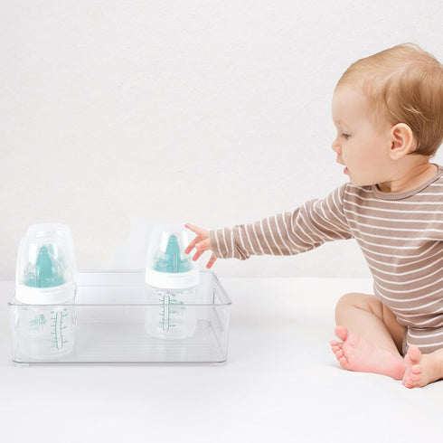 Baby Bottle Organizer, Plastic Storage Center for Baby Bottles and Food Jars - Baby Bottle Organizer for Cabinet, Perfect Organizer for Kitchen Ca...