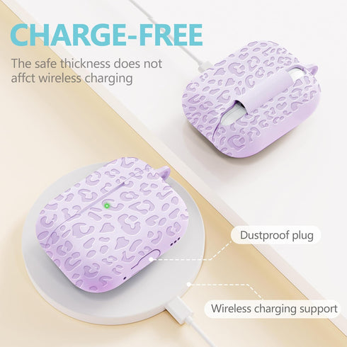 Fashion Engraving Leopard Case Compatible for Airpods Pro 2 Case Cover 2022/Airpod Pro Case Cover,Soft Silicone for Airpods Pro 2nd Generation Cas...