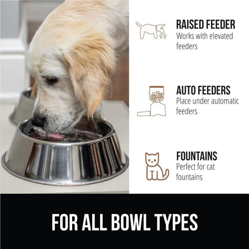 Gorilla Grip 100% Waterproof Raised Edge BPA Free Silicone Pet Feeding Mat, Dog Cat Food Mats Contain Spills Protects Floors, Placemats for Cats a...