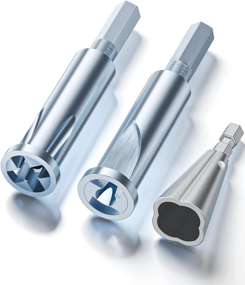 Wire Twister Tool for Drill - 3 Way/ 5 Way Wire Stripper and Electrical Wire Twister Tool for Power Drill - 3pcs Wire Nut Twisting and Wire Stripp...