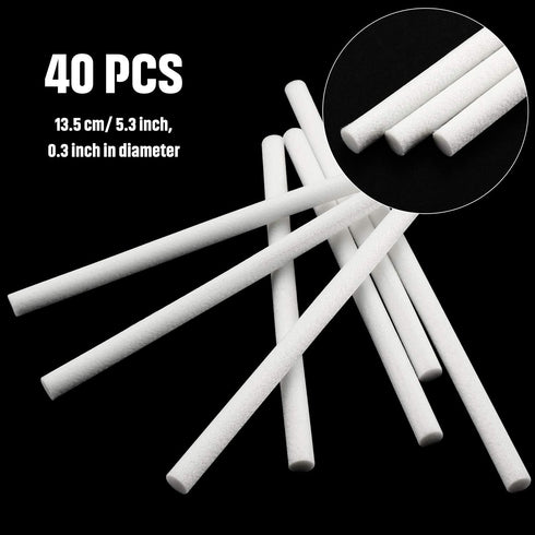 40 Pieces Humidifier Filter Cotton Refill Travel Mini Humidifier Filters Sticks Car Humidifier Replacement Parts for Portable Personal USB Powered...