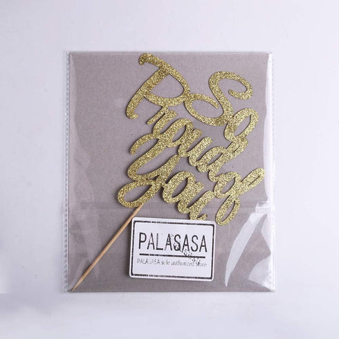 PALASASA So Proud of You Cake Topper - Congrats Grad, Done, Congratulations, Graduation Party Decorations (Golden)...