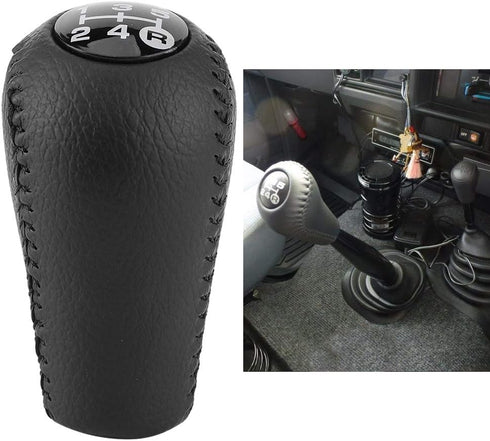 Car Shift Knob, 33504-20120-C0 Leather Black Great Hand Feeling Gear Shift Knob Handball Shift Lever Fit for Toyota 4Runner/Pickup/Hilux Surf/Land...
