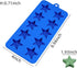 Star Chocolate Molds 3pcs Silicone Star Candy Molds for Baking Ice Cube Resin Soap Jelly(Star Size 1.93in)...