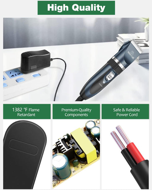 5V Power Cord Replacement onei sall Dog Shaver Clippers Charger for Low Noise Rechargeable Cordless Electric Quiet Hair Clippers 2-Speed Quiet Dog...