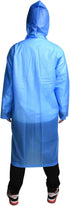Portable Drawstring Raincoat Rain Poncho with Hoods and Sleeves (Blue)...