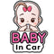 2 Pcs Baby in Car Stickers Sign and Decal for Girl Baby Car Removable Safety Notice on Board Stickers (Girl Style)...