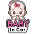 2 Pcs Baby in Car Stickers Sign and Decal for Girl Baby Car Removable Safety Notice on Board Stickers (Girl Style)...