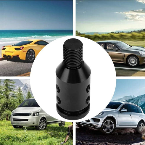 Shift Knob Adapter, Universal Car Shift Knob Adapter for Non Threaded Shifters 12x1.25 (Black)...