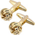 Lady Men's Cuff Links for French Gold Knot Tuxedo Shirt Stainless Brass Metal Shirt Buttons Cufflinks Anniversary In Gift Box...