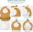 Silicone Baby Bib with 2 Holes for Paper Towel, Adjustable Fit Waterproof Soft Bibs for Babies & Toddlers...