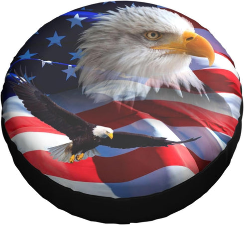 Spare Tire Cover Weatherproof Sun Protection Wheel Tire Cover Universal Fit Trailers RV SUV Truck Camper Travel Eagle...